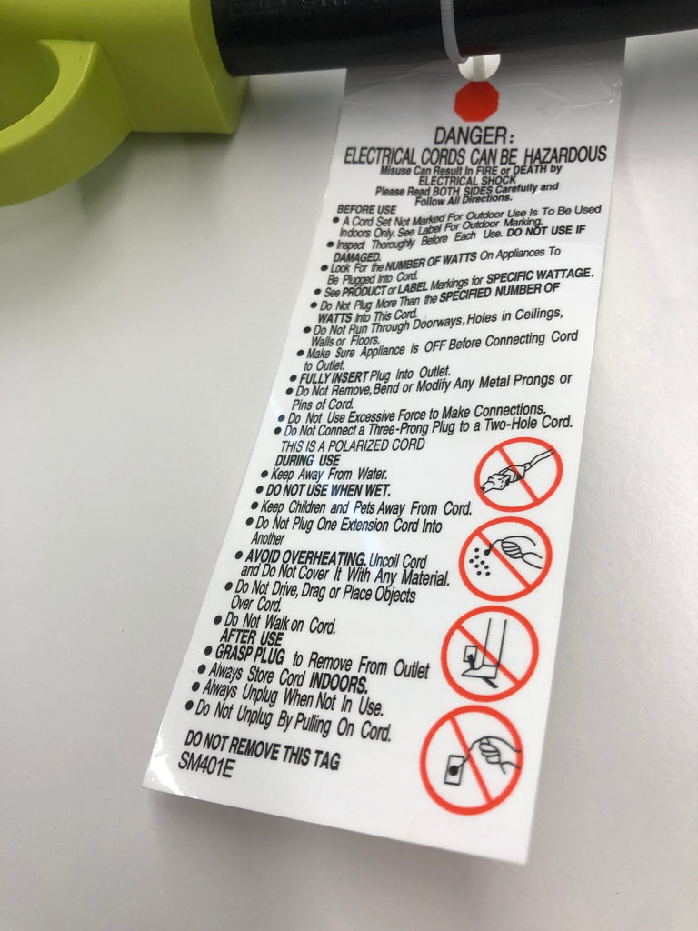 Product warning notices