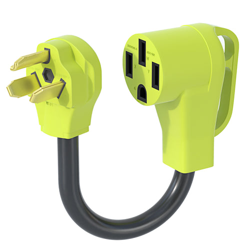 AOWEITOUR NEMA 10-30 to 14-50 EV Adapter, 30Amp Dryer Plug to 50Amp EV Charging Adapter Cord, for Level 2 Charging, Compatible with EV,10-AWG STW(1FT)
