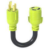 AOWEITOUR NEMA L14-30P to NEMA L6-30R,30 Amp Adapter 4 Prong to 3 Prong Lock Connection,Welder Generator EV Power Conversion Cord,STW 10 Gauge(1FT)