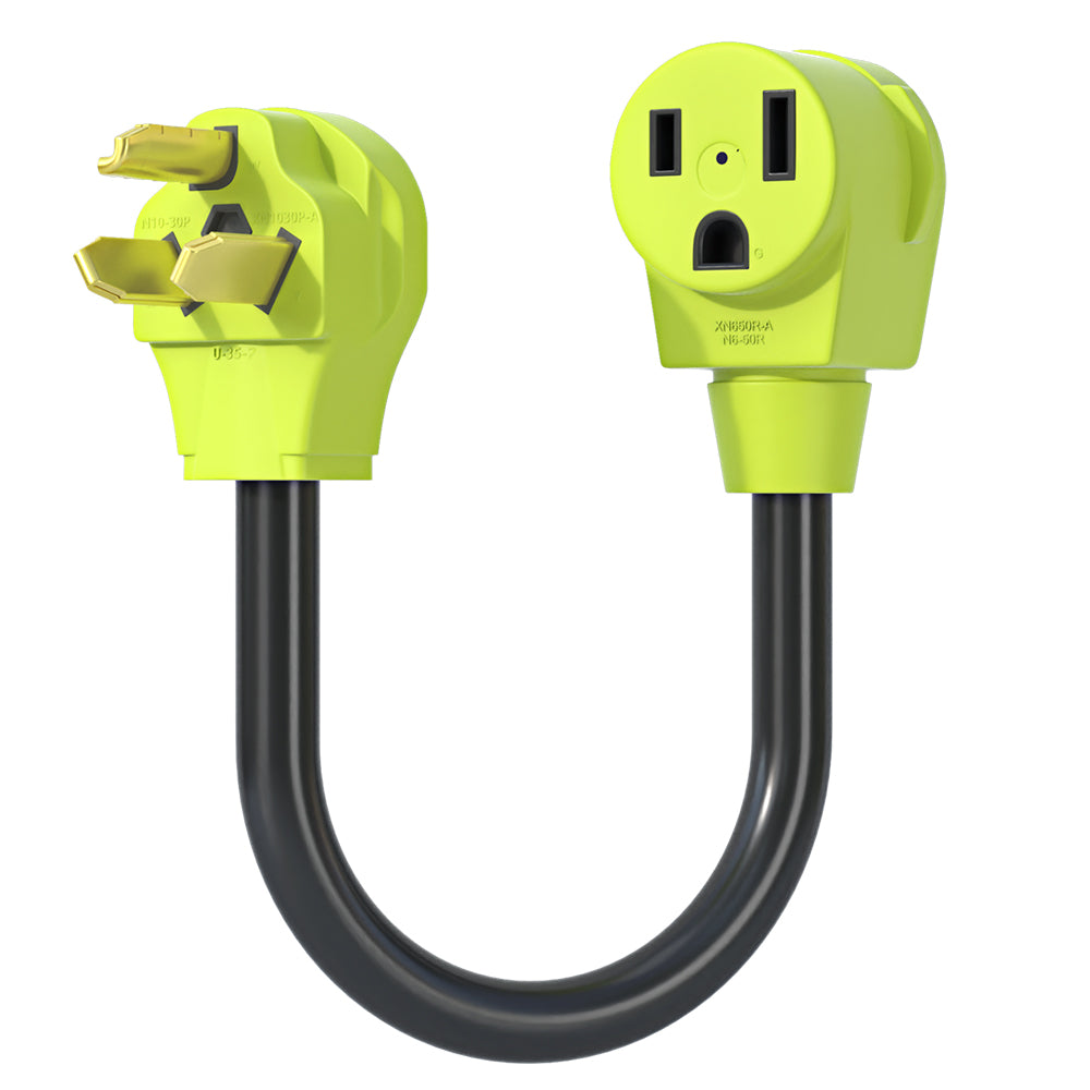 AOWEITOUR Welder Plug Adapter,Dryer 30 Amp to Welder 50 Amp Adapter,NEMA 10-30P to NEMA 6-50R,3 Prong Welder Adapter Cord,STW 10AWG(1.5FT)