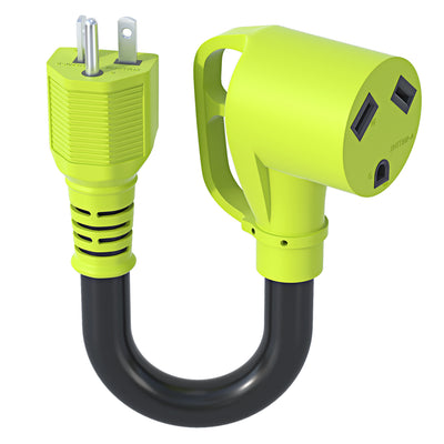 AOWEITOUR 20 Amp NEMA 5-20P to NEMA TT-30R Generator Adapter Cord, Outdoor Power Equipment for RV Trailer Camper with Handle (1FT)