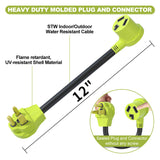 AOWEITOUR NEMA 6-50P to NEMA 10-30R, Welder 3 Prong 50A Plug to Dryer 3 Prong 30A Socket Power Conversion Cord,STW 10 Gauge(1FT)