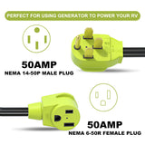 AOWEITOUR Welder Plug Adapter,NEMA 14-50P to NEMA 6-50R,4 Prong to 3 Prong 50 Amp Welder Plug Adapter Cord,STW 10 AWG(1.5FT)