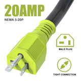 AOWEITOUR 20 Amp NEMA 5-20P to NEMA TT-30R Generator Adapter Cord, Outdoor Power Equipment for RV Trailer Camper with Handle (1FT)