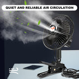 12 Volt Oscillating Fan, 6" Portable Car Clip Fan With Car Cigarette Lighter, 360° Cooling Ventilation, Car DC Fan, For RV/Truck/Car (Cord Length 3FT)