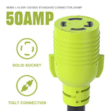 AOWEITOUR Generator Adapter Cord,NEMA L5-30P Male Plug to L14-30R Female Plug,30 Amp Generator Adapter 3 Prong to 4 Prong Inlet Box Adapter ,STW 10 AWG(1.5FT)
