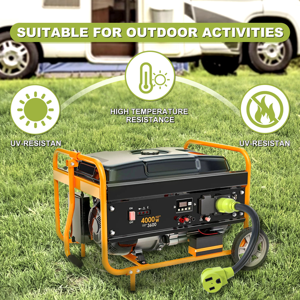 AOWEITOUR Generator Welder Adapter,NEMA L14-30p Male Plug to 6-50R Female Socket,4 Prong Generator to Welder Adapter Plug Power Cord,STW 10 AWG(1.5FT)