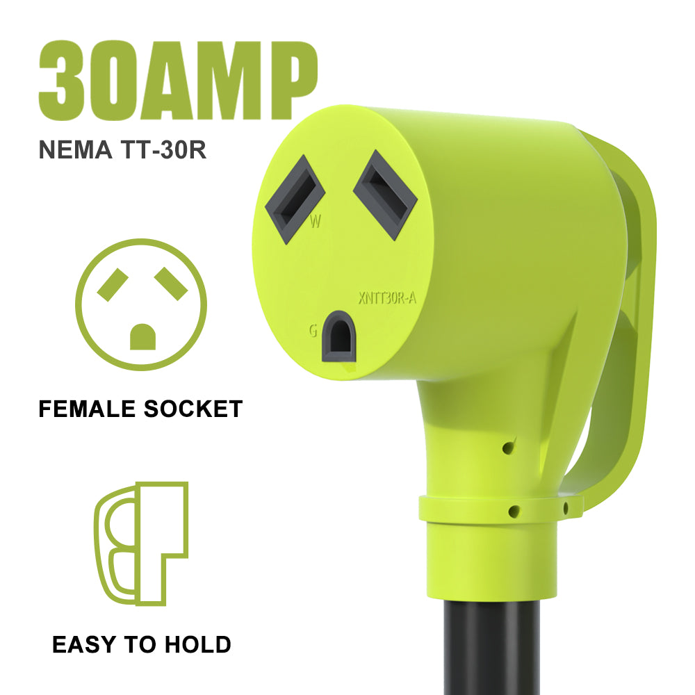 AOWEITOUR 20 Amp NEMA 5-20P to NEMA TT-30R Generator Adapter Cord, Out –  aoweitour